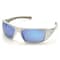 Pyramex Goliath, Safety Glasses, Anti-Scratch, Ice Blue Mirror Lens, White Frame, Full-Frame SW5665D - alternate 1